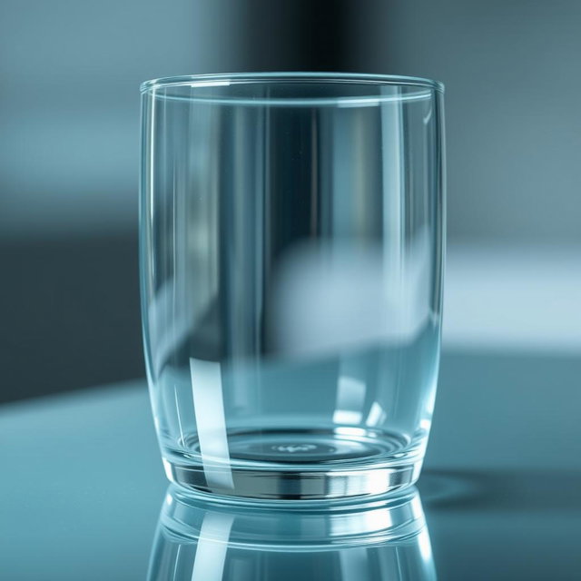 A clear and pristine image of a glass surface, free from any water or dirt stains, showcasing its transparency and shine as if it has just been freshly cleaned