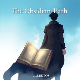 An anime-style cover page for the fantasy novel 'The Obsidian Path' by Eklektos