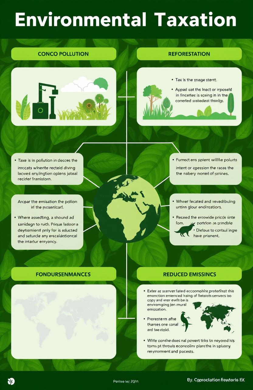 An infographic depicting the concept of environmental taxation in the Congo