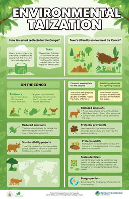 An infographic depicting the concept of environmental taxation in the Congo