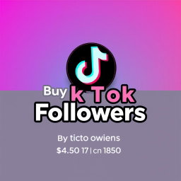 A modern and eye-catching logo design for a TikTok follower selling service