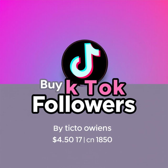 A modern and eye-catching logo design for a TikTok follower selling service