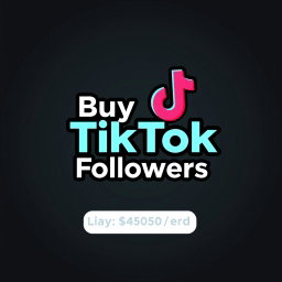 A modern and eye-catching logo design for a TikTok follower selling service