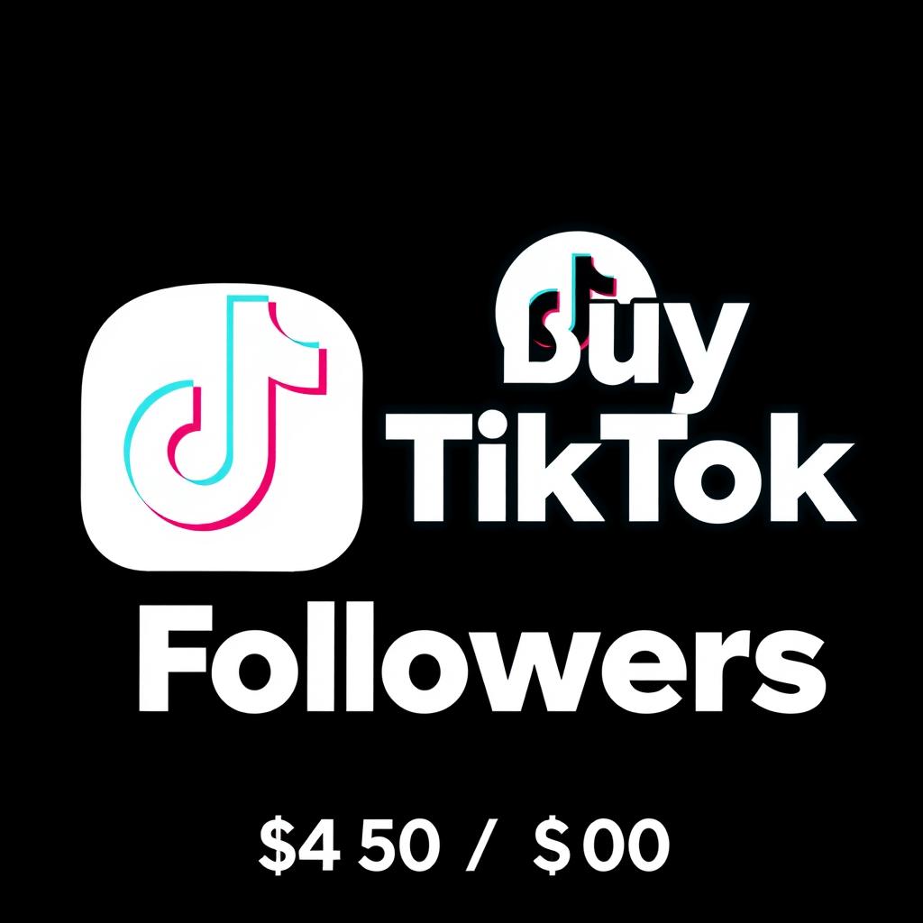 A modern and eye-catching logo design for a TikTok follower selling service