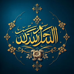 In the name of God, a stunning and intricate calligraphy artwork featuring the phrase 'به نام خدا' (In the name of God) inscribed beautifully with ornate Arabic letters