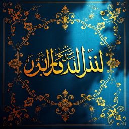 In the name of God, a stunning and intricate calligraphy artwork featuring the phrase 'به نام خدا' (In the name of God) inscribed beautifully with ornate Arabic letters