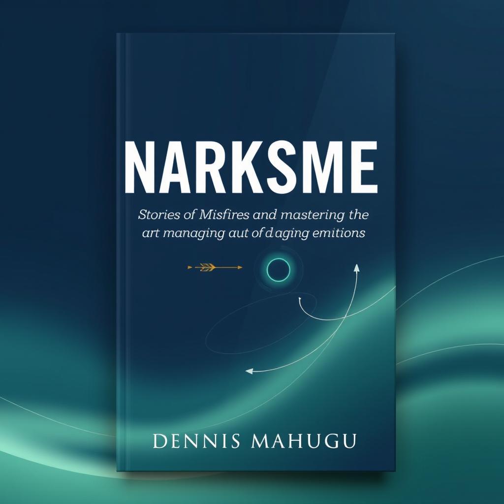 A professional book cover design for 'MARKSMEN: Stories of Misfires and Mastering the Art of Managing Emotions' by DENNIS MAHUGU