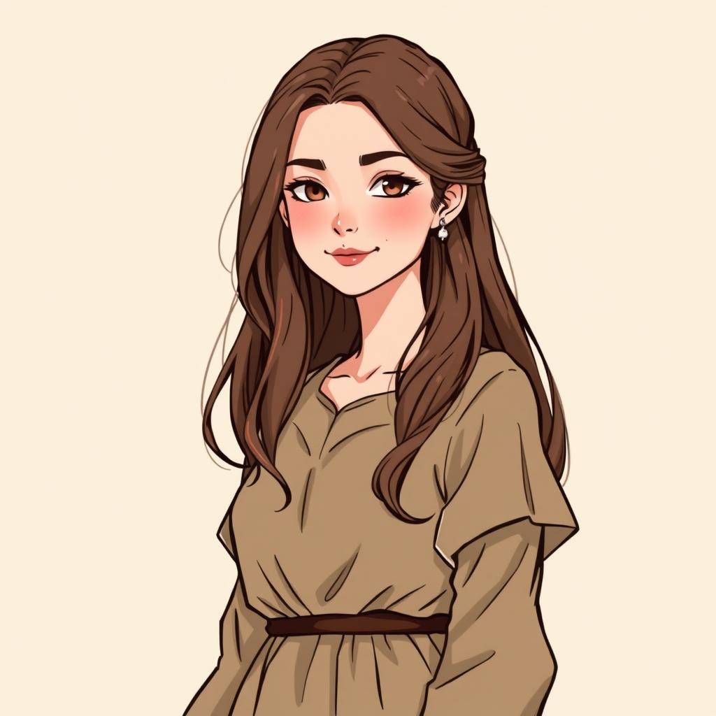 Epic Quest: Young Commoner Woman in Dungeons and Dragons Style