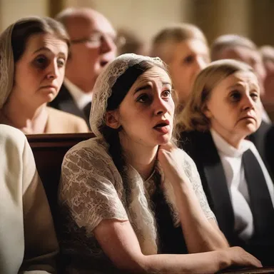 Their aghast expressions reflected their disbelief in the miracle they had just witnessed at the church.
