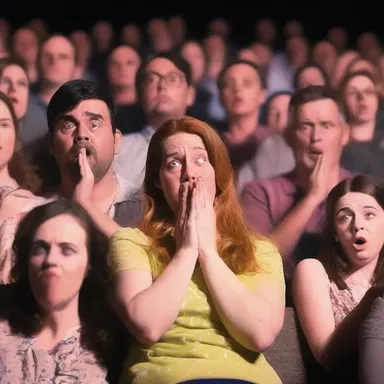 The audience was aghast as they watched the horrifying scene unfold on the big screen.