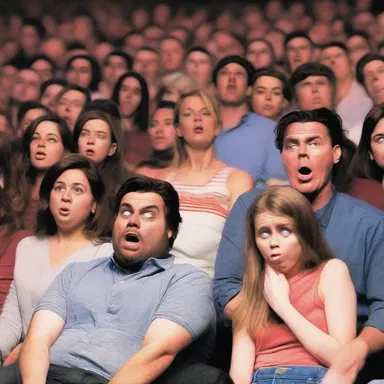 The audience was aghast as they watched the horrifying scene unfold on the big screen.