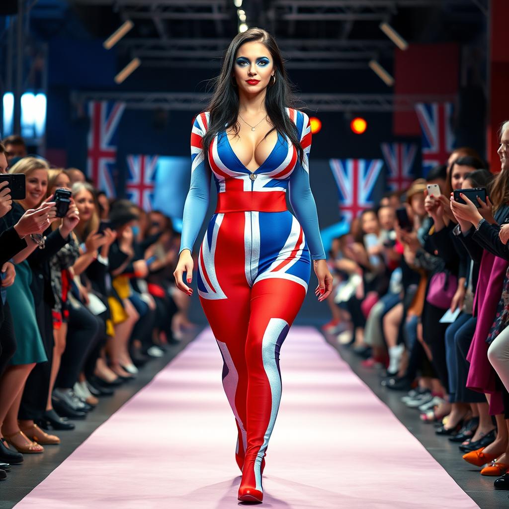 Full-length photograph of a shapely, beautiful, and stunning 18-year-old woman with pale skin and long black hair