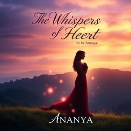 A stunning book cover for 'The Whispers of Heart' by Ananya, designed to evoke romance and mystery