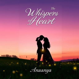 A visually striking book cover for 'The Whispers of Heart' by Ananya, designed to embody romance and intrigue