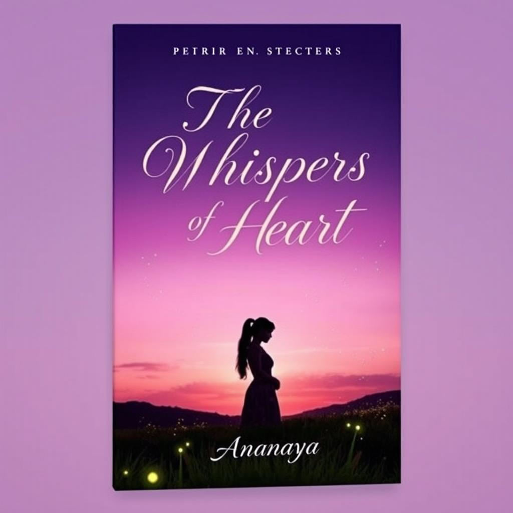 A visually striking book cover for 'The Whispers of Heart' by Ananya, designed to embody romance and intrigue