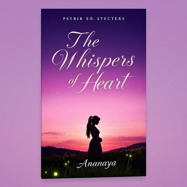 A visually striking book cover for 'The Whispers of Heart' by Ananya, designed to embody romance and intrigue