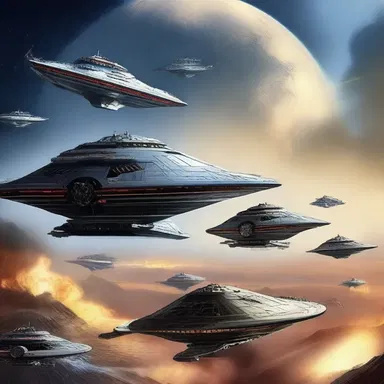 The rebels fought agin the evil empire in a battle of starships.