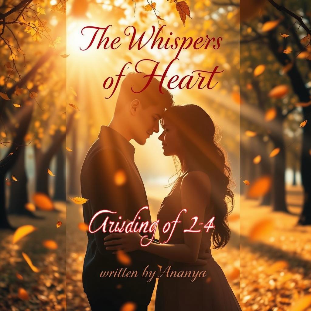 A beautifully designed book cover for 'The Whispers of Heart' by Ananya