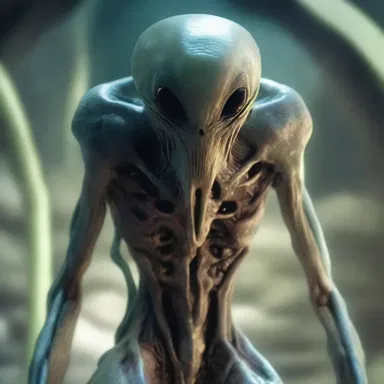 In the science fiction story, humans discovered an alien species that was agin their existence.