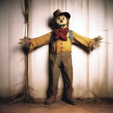Why did the scarecrow stand agin the wall? Because it didn't have the guts to move!