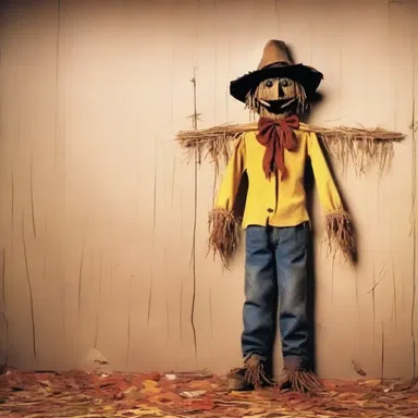 Why did the scarecrow stand agin the wall? Because it didn't have the guts to move!
