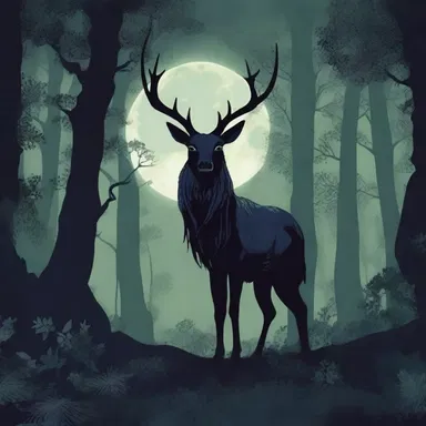 The magical creature was always seen agin the forest during moonlit nights.