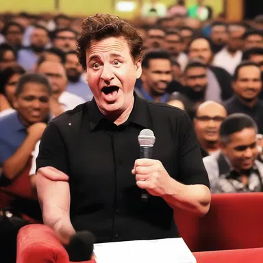 The comedian agitated public opinion with his controversial jokes, causing both laughter and controversy.