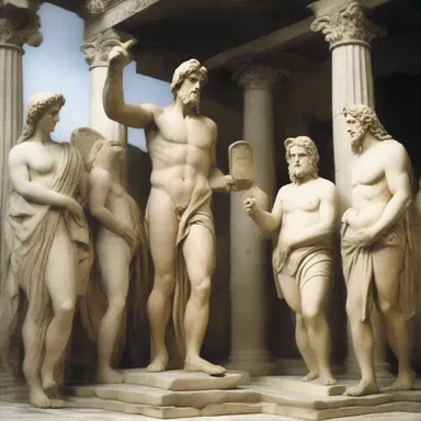 The ancient Greeks agitated for the belief in their gods by creating elaborate myths and legends.