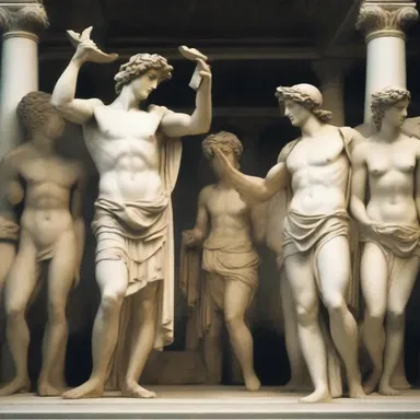 The ancient Greeks agitated for the belief in their gods by creating elaborate myths and legends.