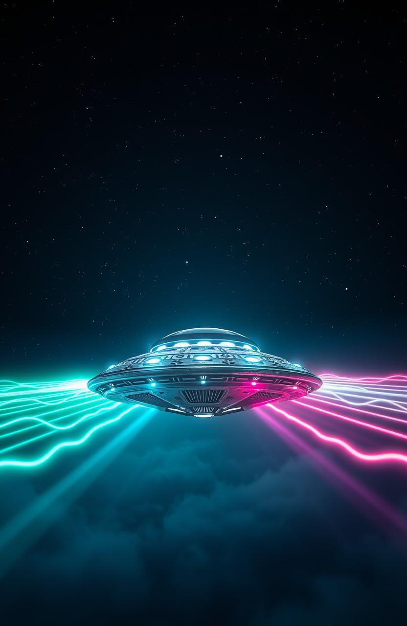 Sleek UFO: A Night Sky Spectacle