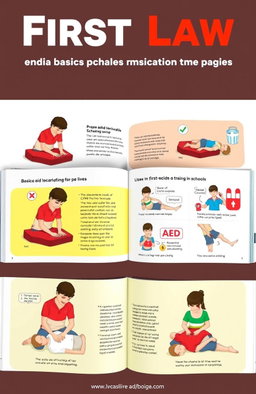 A comprehensive educational book on the Lucas Law in Brazil, which mandates first aid training in schools