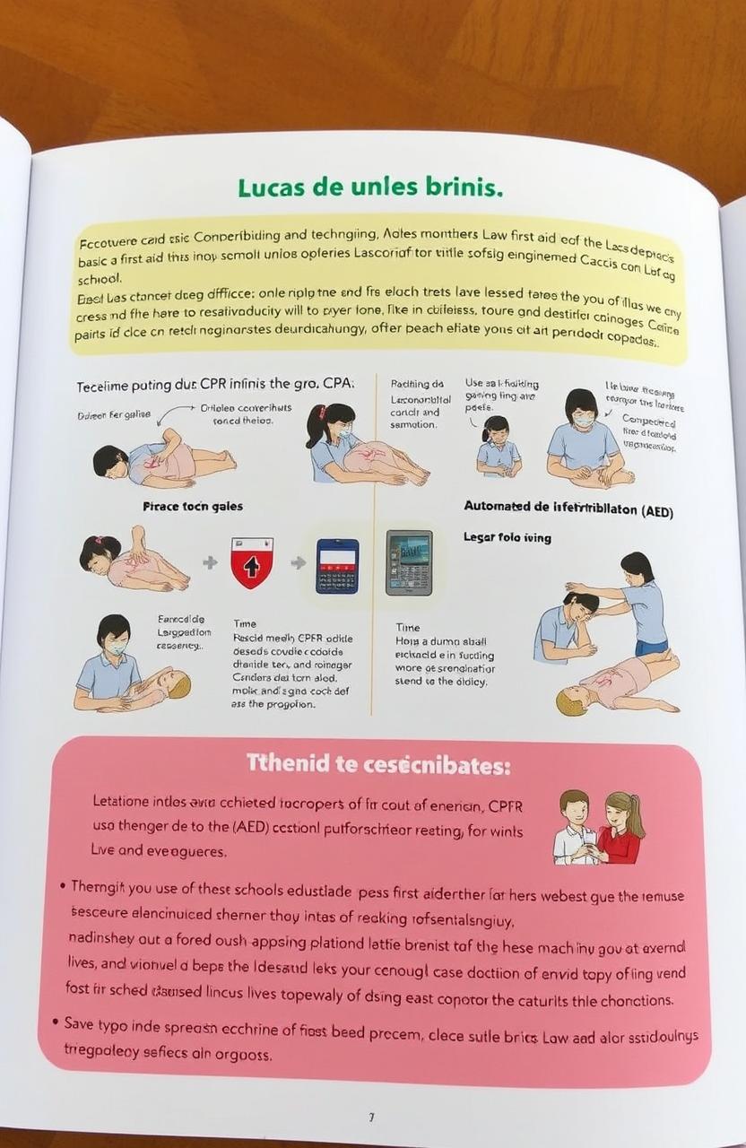 A comprehensive educational book on the Lucas Law in Brazil, which mandates first aid training in schools