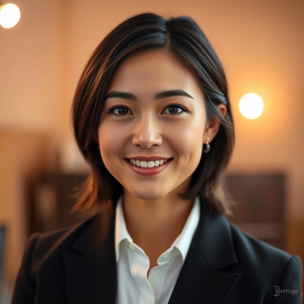 A stunning professional artist headshot of an individual with a confident yet approachable expression
