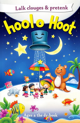 A whimsical book cover illustration for a children's storybook aimed at ages 3 to 7, featuring vibrant colors and engaging characters