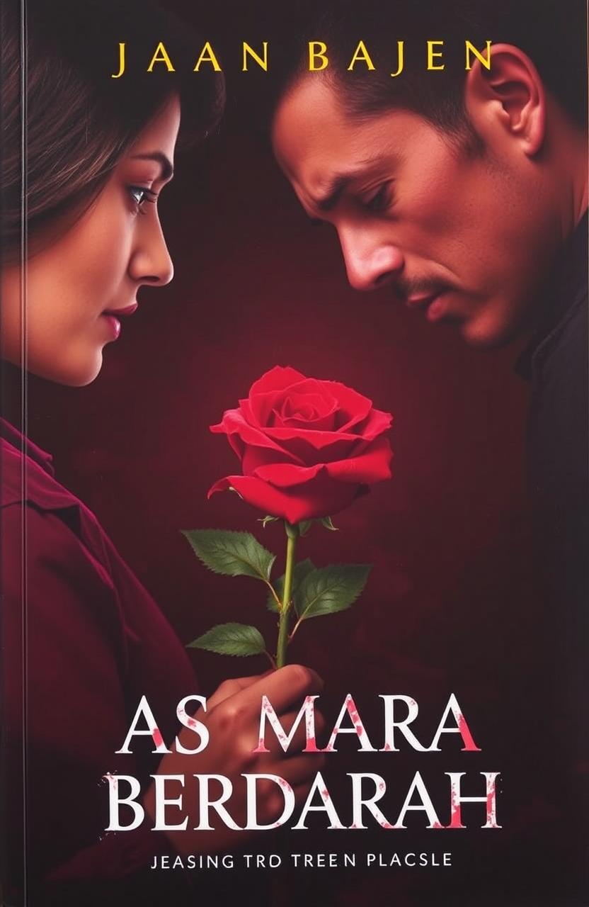 A novel cover featuring the title 'Asmara Berdarah' prominently displayed