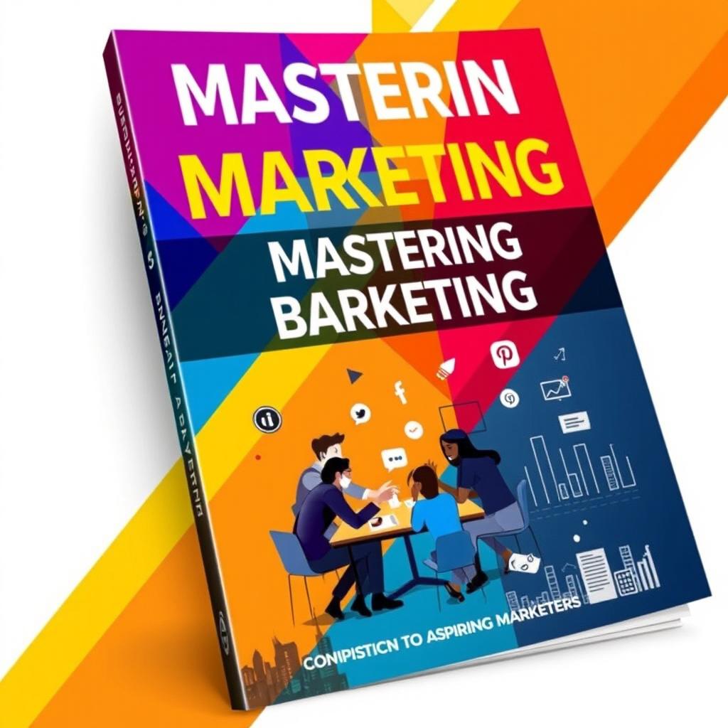 A visually striking book cover for a business marketing guide