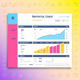 A report card featuring a modern design, showing academic performance