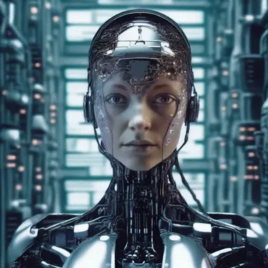 In the dystopian future, the characters in the novel agnise the potential consequences of advanced artificial intelligence.