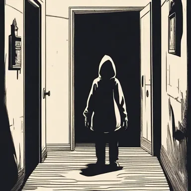 As the protagonist explores the haunted house, they agnise the presence of a malevolent force lurking in the shadows.