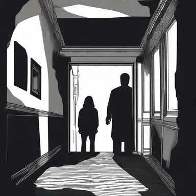 As the protagonist explores the haunted house, they agnise the presence of a malevolent force lurking in the shadows.