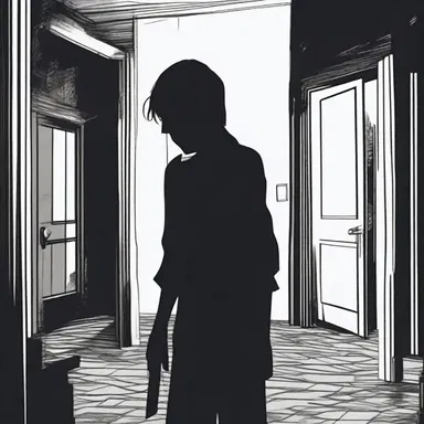 As the protagonist explores the haunted house, they agnise the presence of a malevolent force lurking in the shadows.