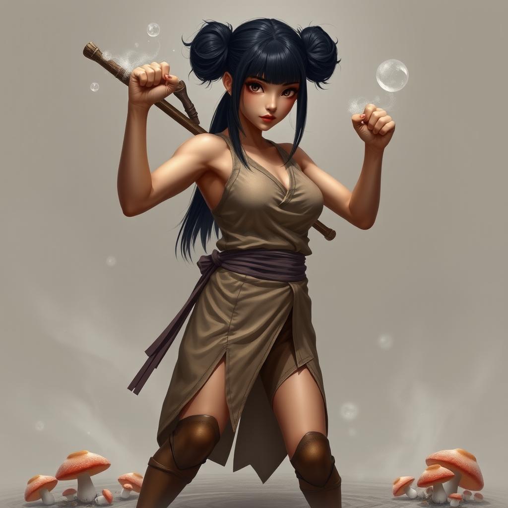 Enchanting Fantasy Woman with Gleaming Skin