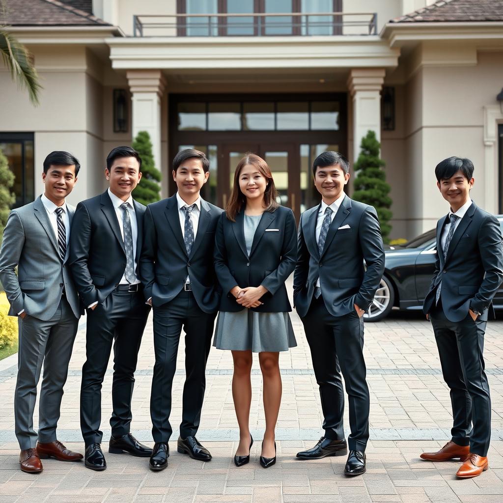 An Asian family consisting of five handsome older brothers and one younger sister