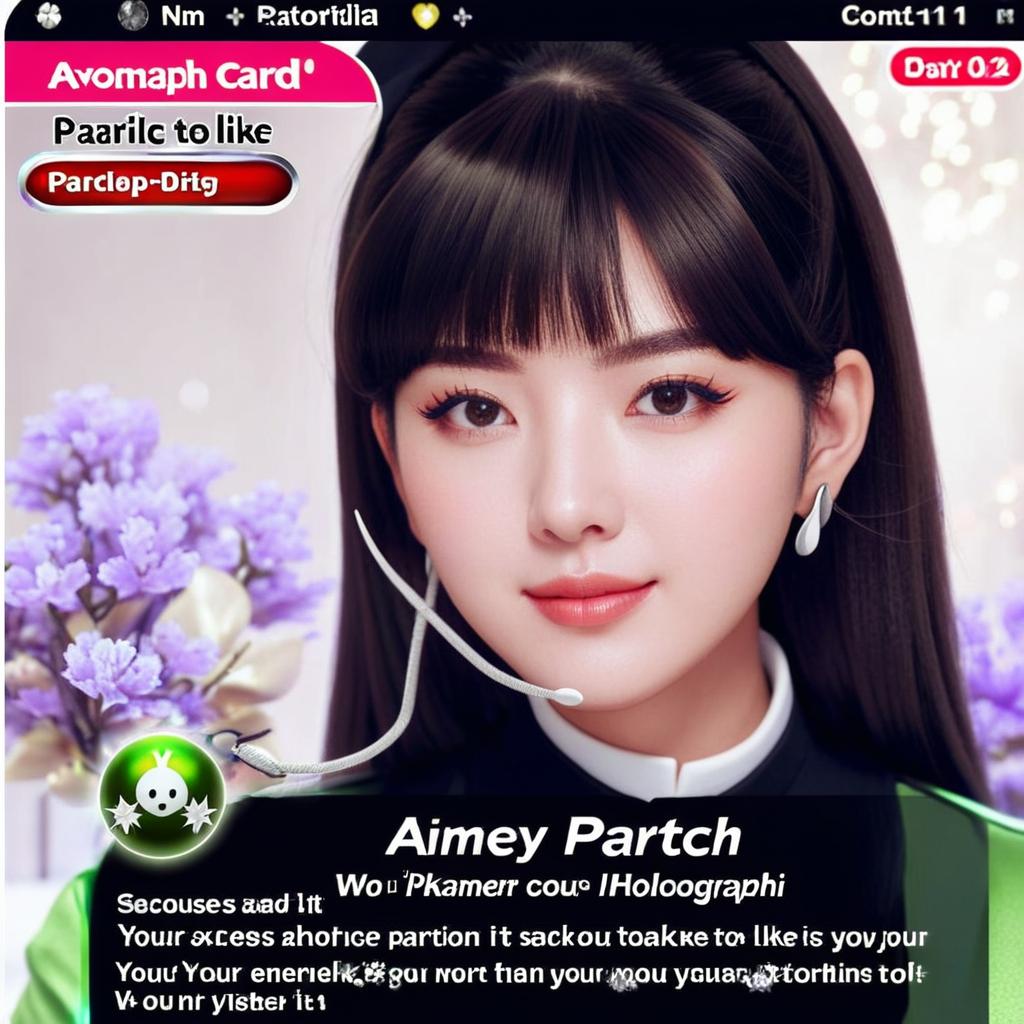 Add particle to make it like a holographic pokemon card