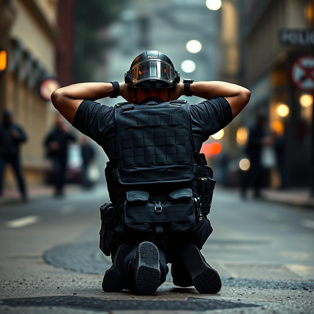Courage in Surrender: A Policeman's Moment