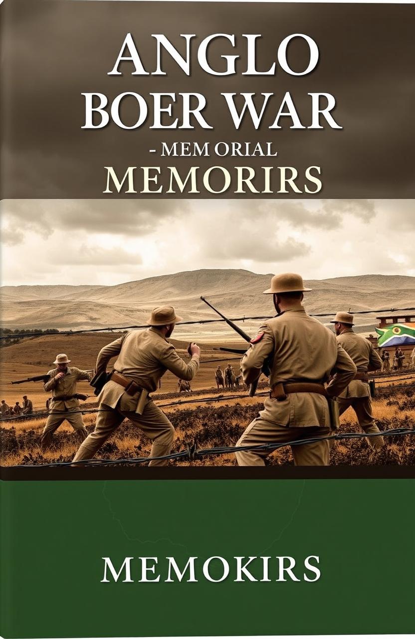 A beautifully designed cover for a book titled 'Anglo Boer War Memoirs'