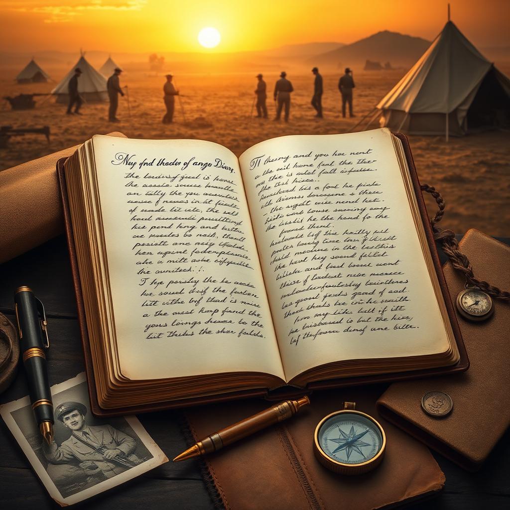 An artistic representation of an 'Anglo Boer War Diary'