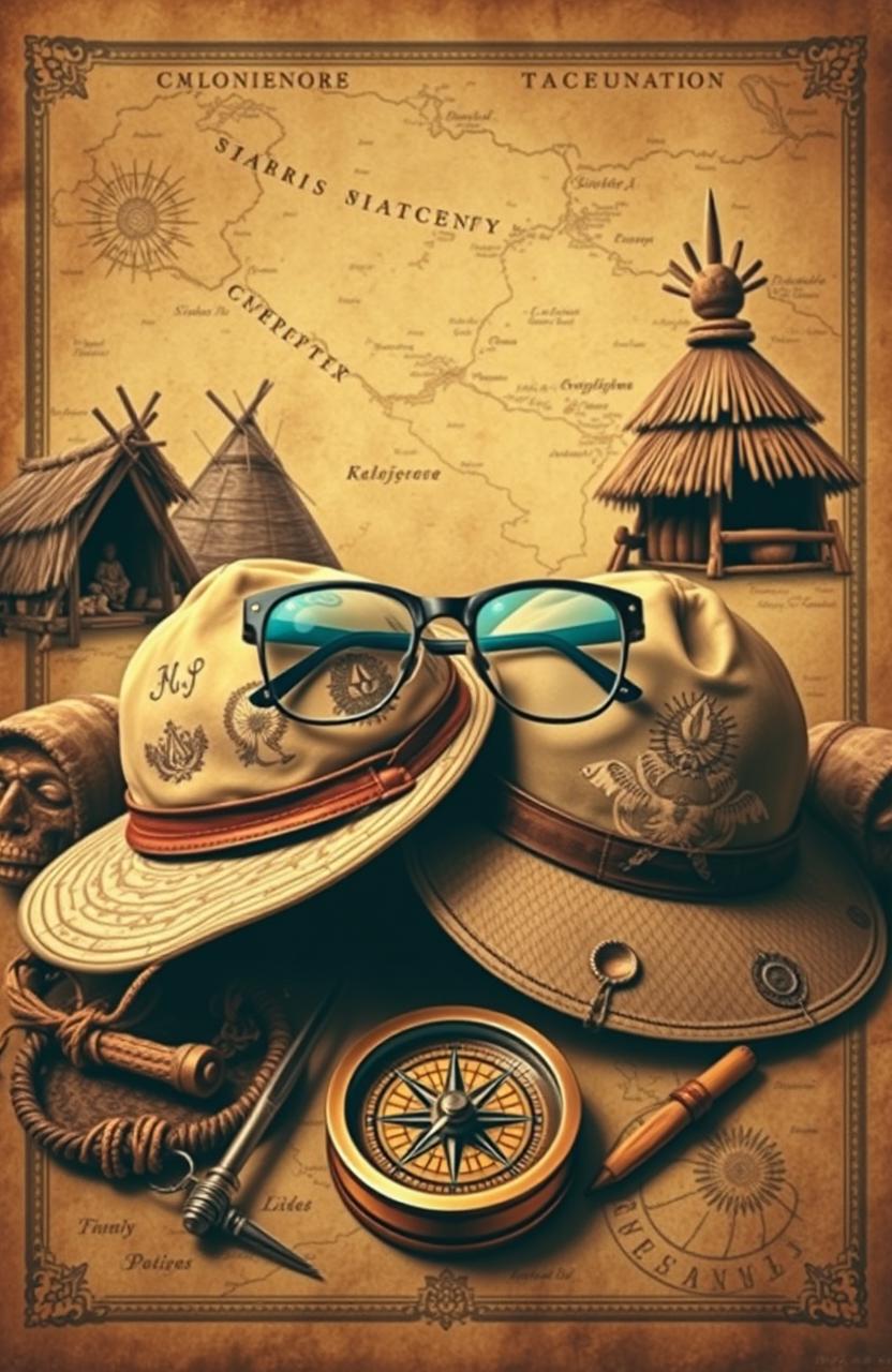 A captivating poster illustrating the theme of colonialism