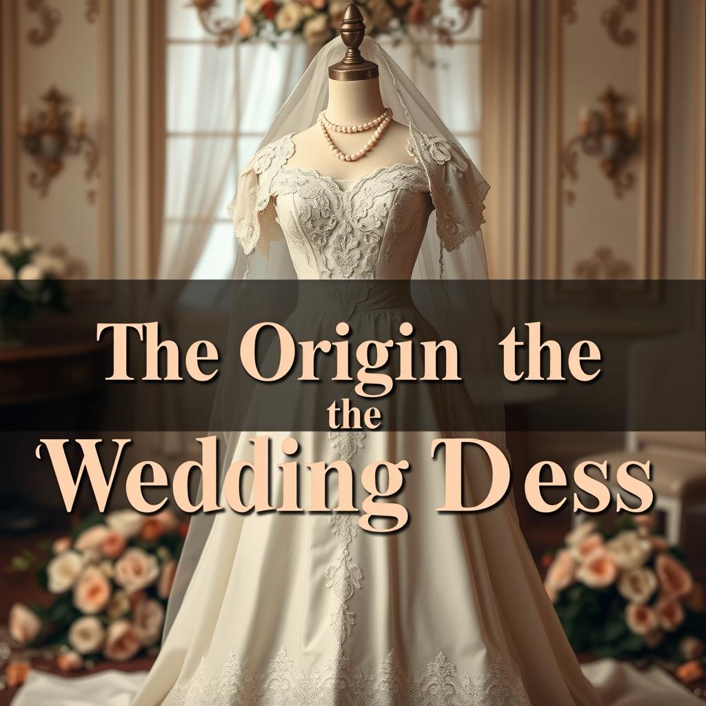A captivating YouTube thumbnail showcasing the origin of the wedding dress