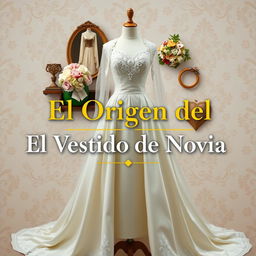 A captivating YouTube thumbnail illustrating the origin of the wedding dress